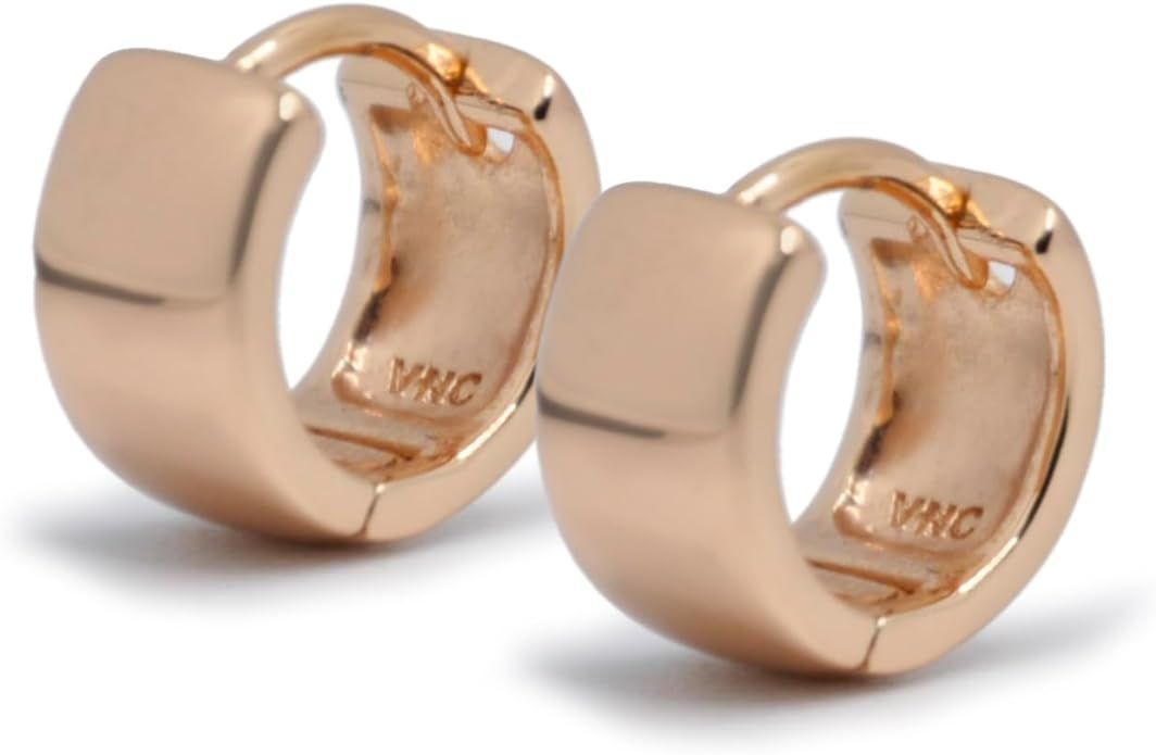 VNC Jewelry | 18K Gold Hoop Earrings for Women | Gold Plated Hypoallergenic Lightweight Earrings ... | Amazon (US)