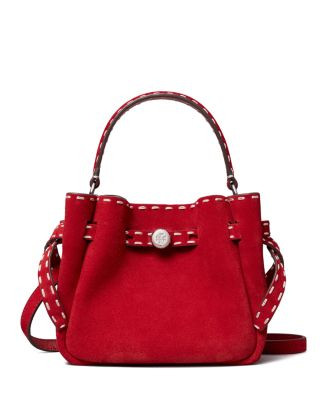Tory Burch Romy Pick Stitch Suede Bucket Bag | Bloomingdale's Handbags | Bloomingdale's (US)