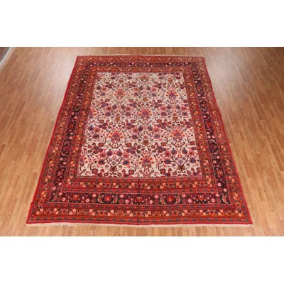 One-of-a-Kind Lenea Hand-Knotted 1950S Rectangle 9'3" X 12'1" Wool Area Rug in Ivory | Wayfair North America