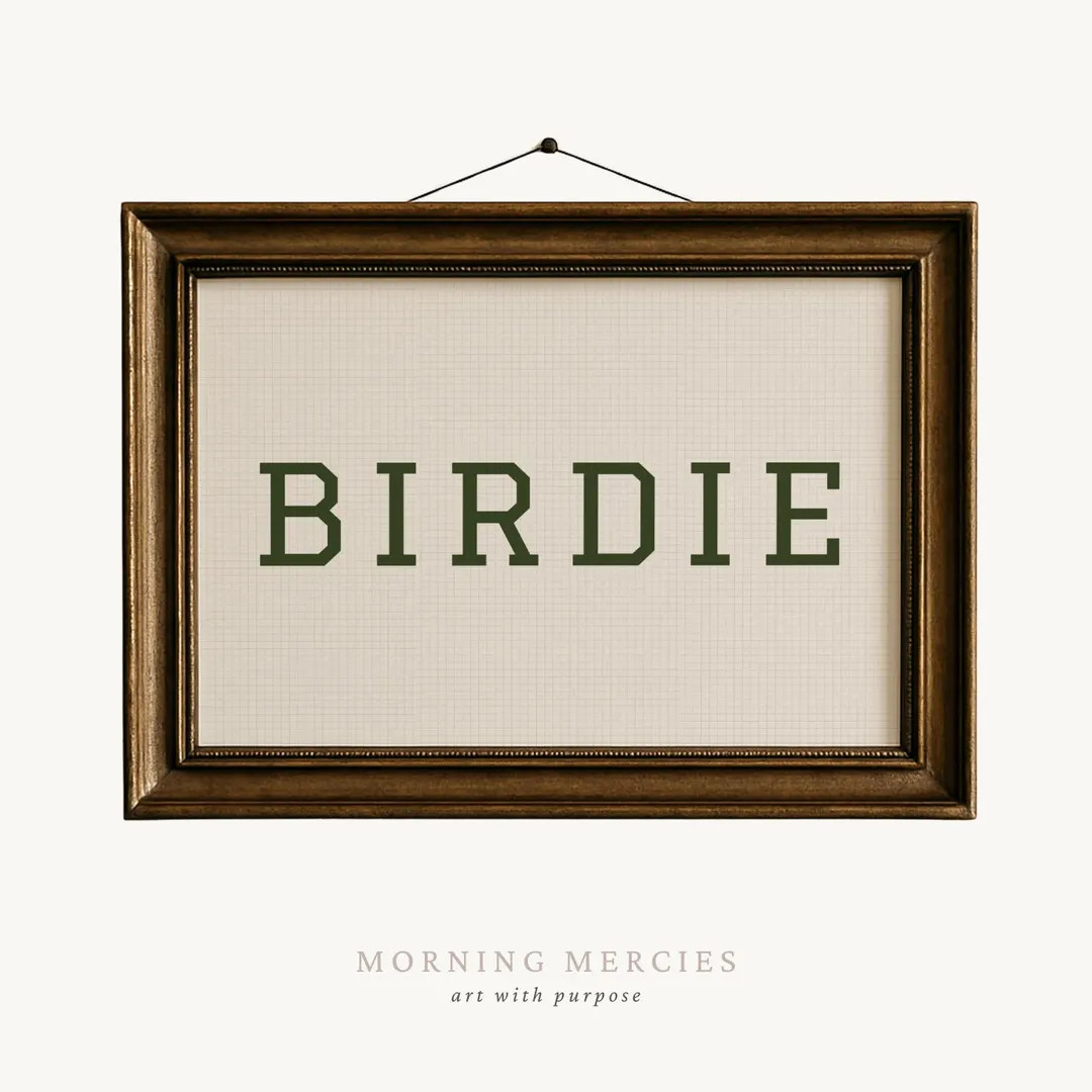 Vintage Golf Print, Birdie Digital Wall Art, Unique Golf Gift, Boy Sports Room Decor, Vintage Nur... | Etsy (US)