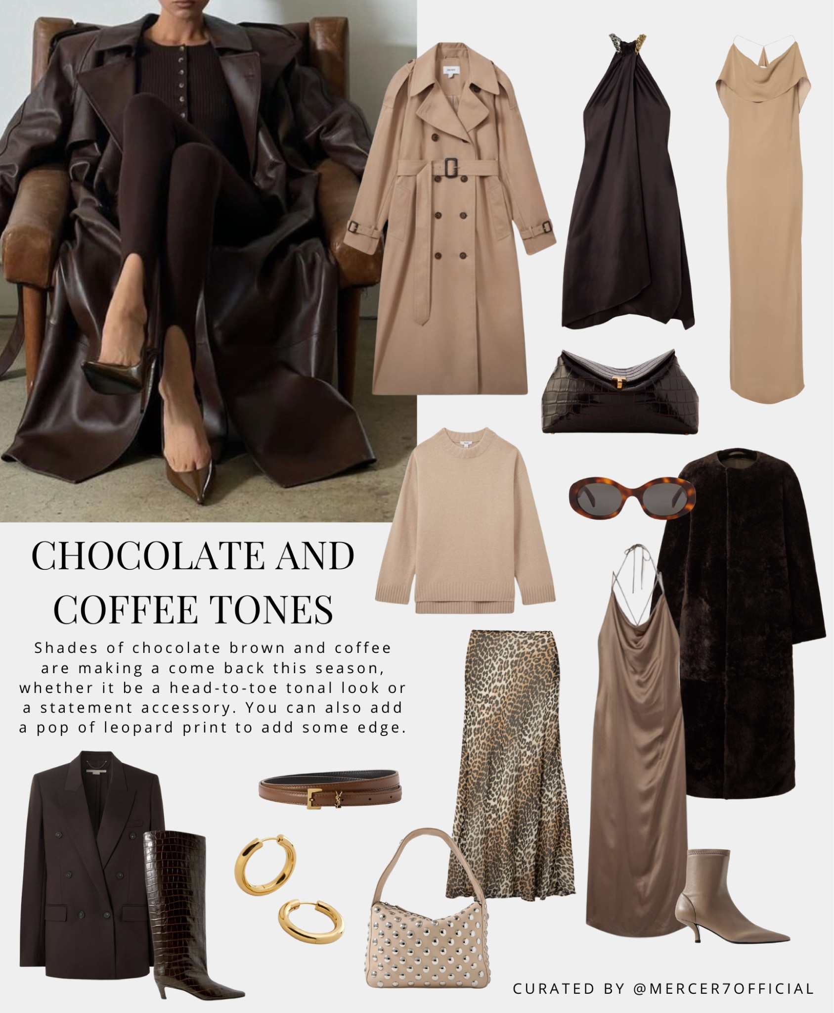 Shades of chocolate brown and code are great colours to add to any autumn wardrobe! Here is a mini edit of some new-season pieces.

#LTKluxury #LTKeurope #LTKautumn
