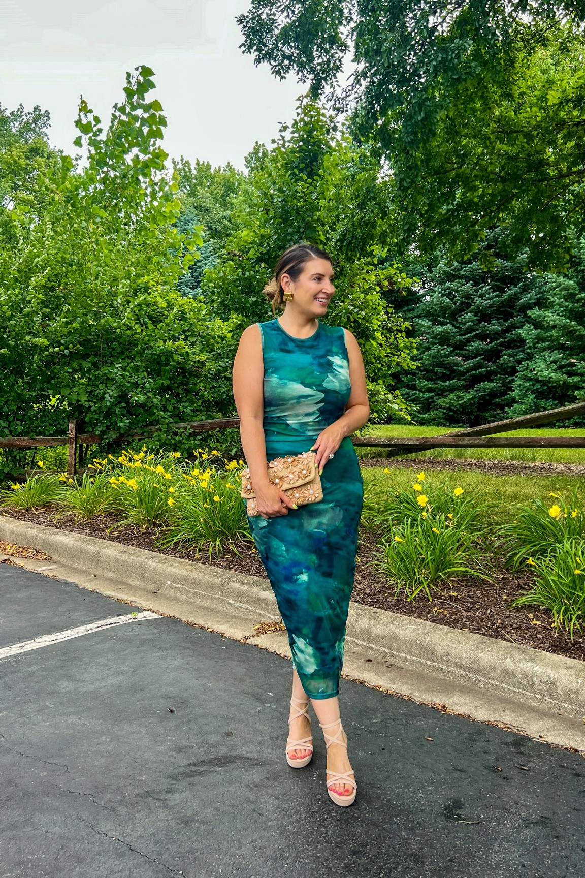 Sexy Amazon summer dress on sale, date night dress, wedding guest dress, gold earrings nude heels, straw clutch 

#LTKWedding #LTKSaleAlert #LTKFindsUnder50