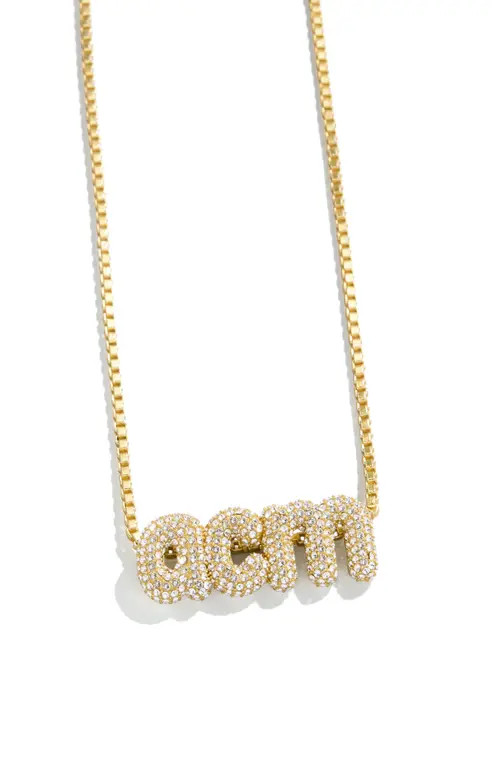 BaubleBar Custom Bubble Monogram Necklace in Clear at Nordstrom | Nordstrom