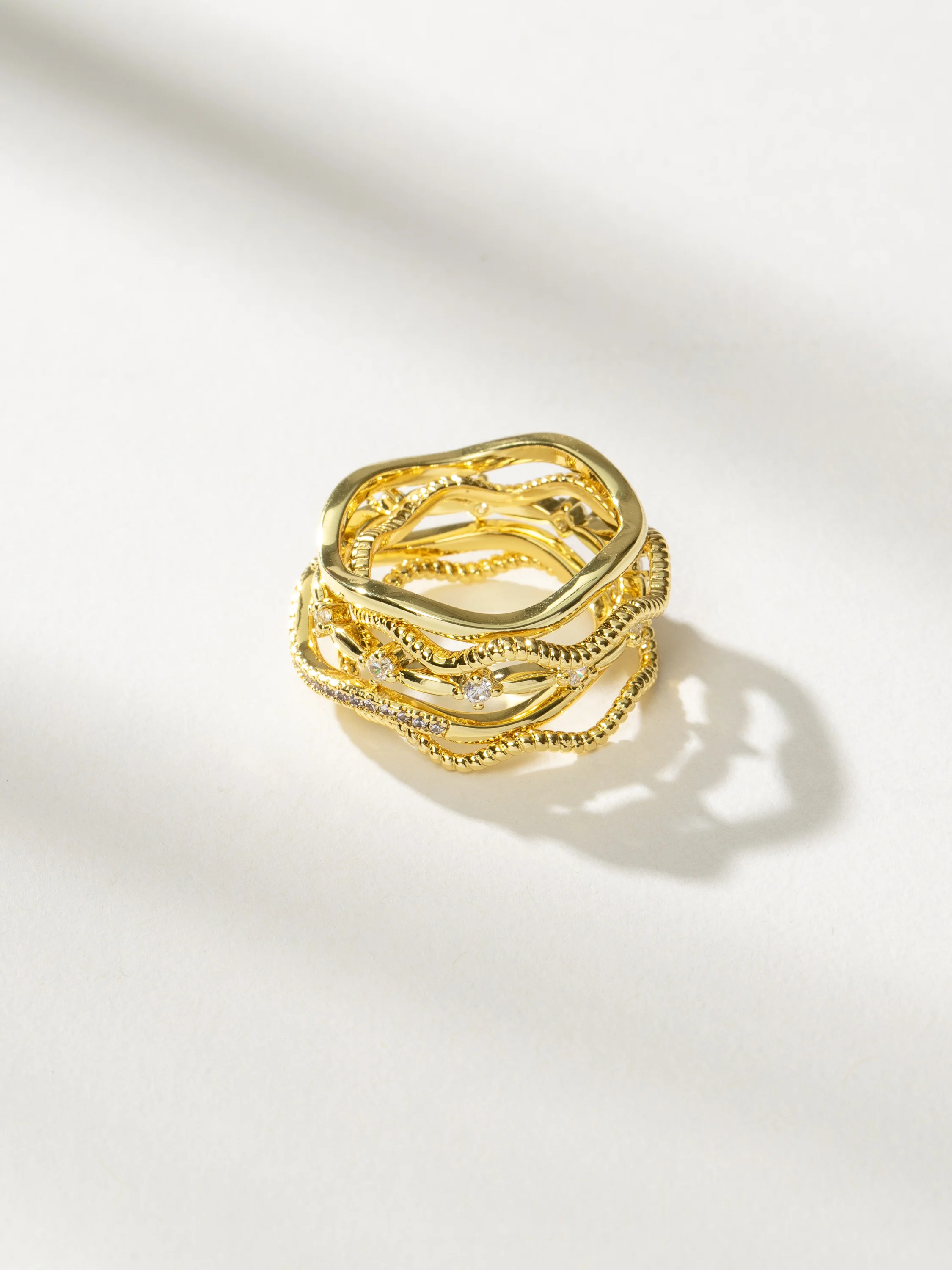 Vintage 5 Layered Ring Set in Gold | Rings | Uncommon James | Uncommon James