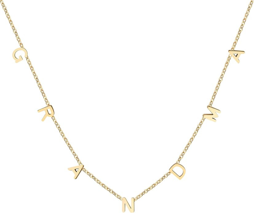 Letter Necklaces for Women Mother Mama Mom Grandma Daughter Love Necklace Perfect Personalized Da... | Amazon (US)