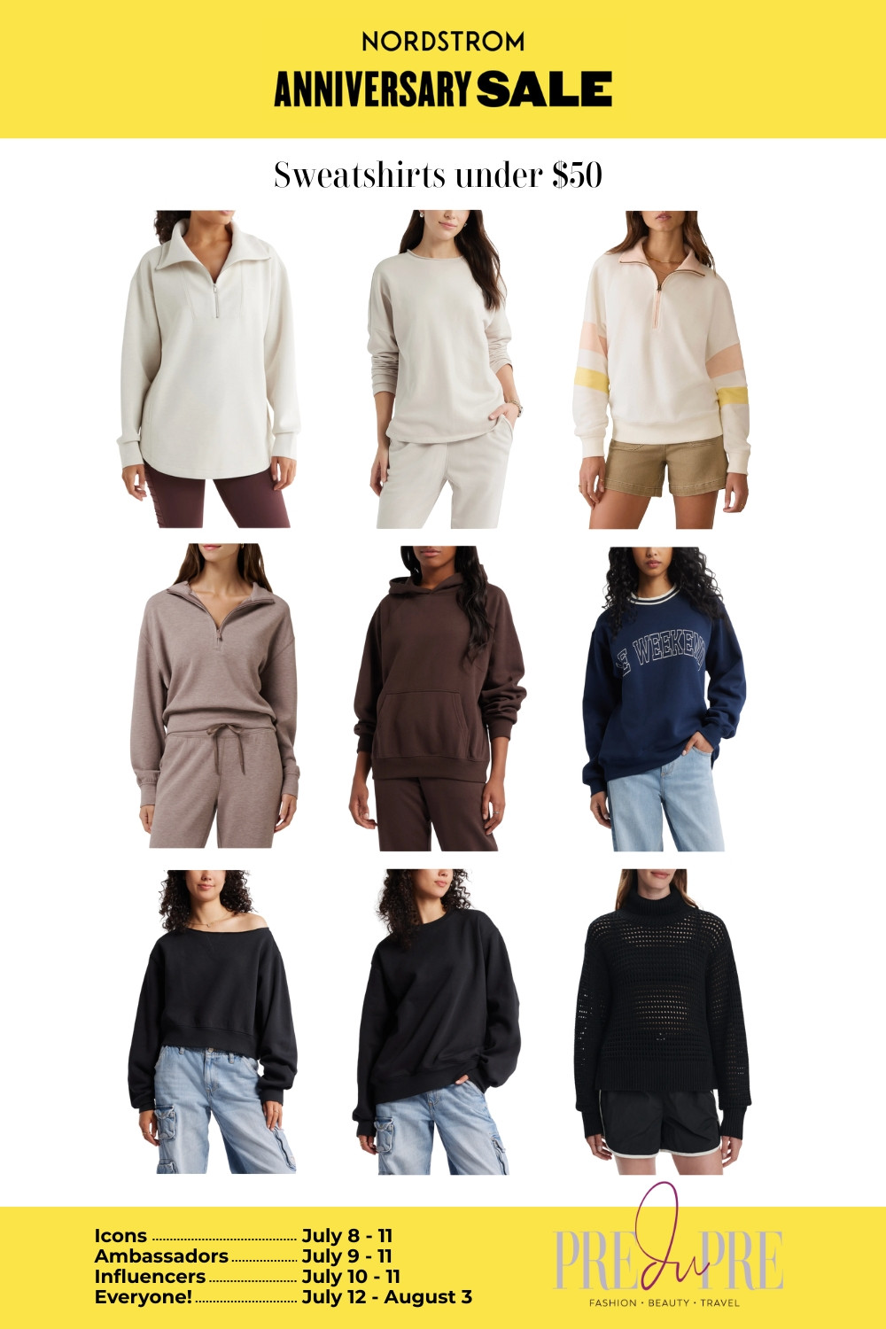 Comfort meets chic with these cozy-cool sweatshirts under $50 from the Nordstrom Anniversary Sale! Whether you’re lounging or running errands, these soft neutrals and everyday essentials belong in your fall wardrobe rotation.
#NSale2024 #SweatshirtsUnder50 #LTKLoungeWear #NordstromFinds #FallWardrobeBasics #MinimalStyle #ComfortAndStyle 

 #LTKSeasonal #LTKSaleAlert #LTKFindsUnder100