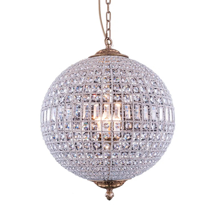 Nazareth 5 - Light Unique Globe Chandelier with Crystal Accents | Wayfair North America