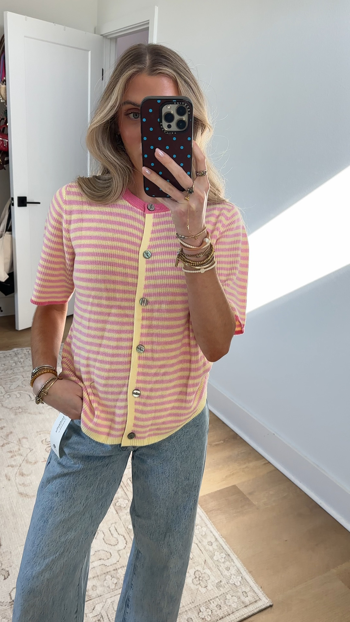 Amazon size small Saodimallsu Womens Short Sleeve Cardigans Lightweight Striped Button Down Crew Neck Spring Summer Sweater Tops

#LTKSeasonal #LTKootd #LTKSaleAlert