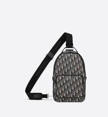 Mini Rider Sling Bag Beige and Black Dior Oblique Jacquard | DIOR | Dior Couture