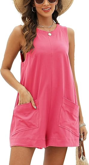 IMCTAH Womens Casual Rompers Overalls Shorts Summer Sleeveless jumpsuits for women casual shorts ... | Amazon (US)