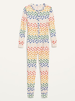 Gender-Neutral Matching Print Snug-Fit One-Piece Pajamas for Kids | Old Navy (US)