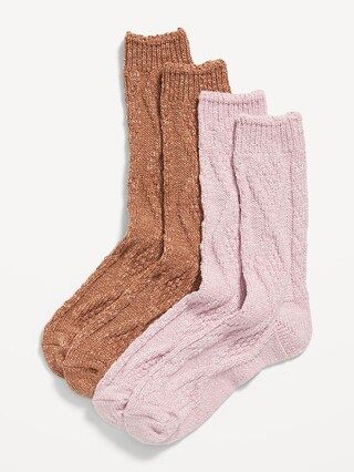 2-Pack Variety Cable-Knit and Fair Isle Socks for Women | Old Navy (US)