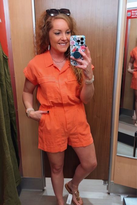 Target sale / Women's Short Sleeve Romper - Universal Thread / travel
Outfit / spring outfit / summer outfit 

Romper- I sized up one size to a size 6 
Sandals- TTS, size 8

#LTKTravel #LTKOver40 #LTKFindsUnder50