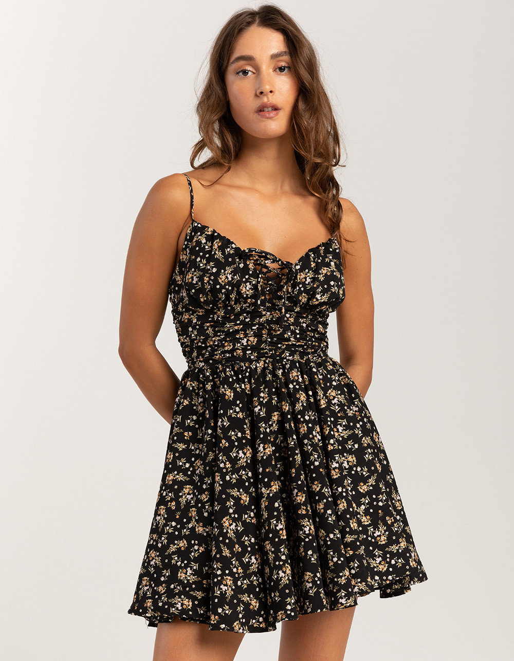 RSQ Womens Cinch Waist Slip Dress | Tillys