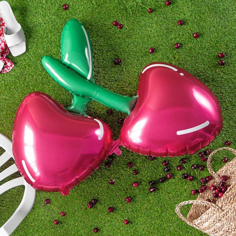 partideco Cherry Foil Balloon 88 x 73 cm – FB66 Party Birthday Decoration | Amazon (US)