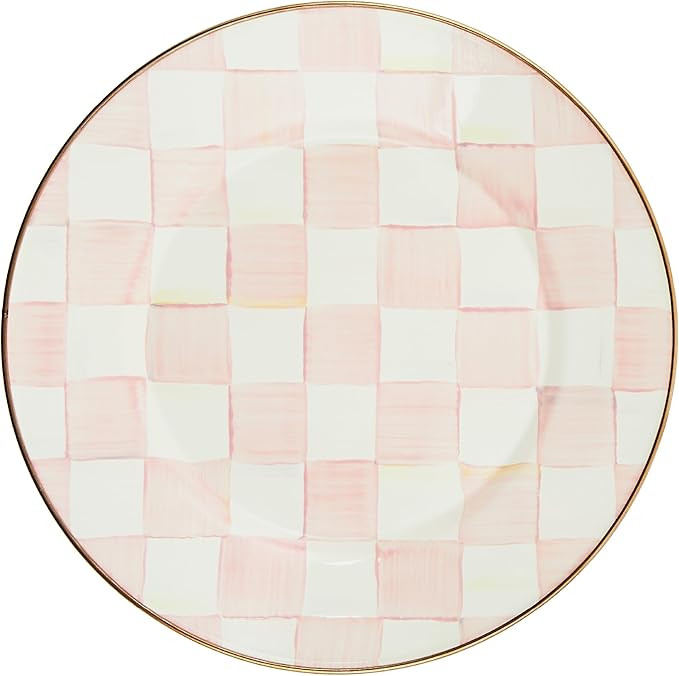 MACKENZIE-CHILDS Enamel Dinner Plate, Decorative Dinnerware Plate, 10 Inches, Set of 1, Pink-and-... | Amazon (US)
