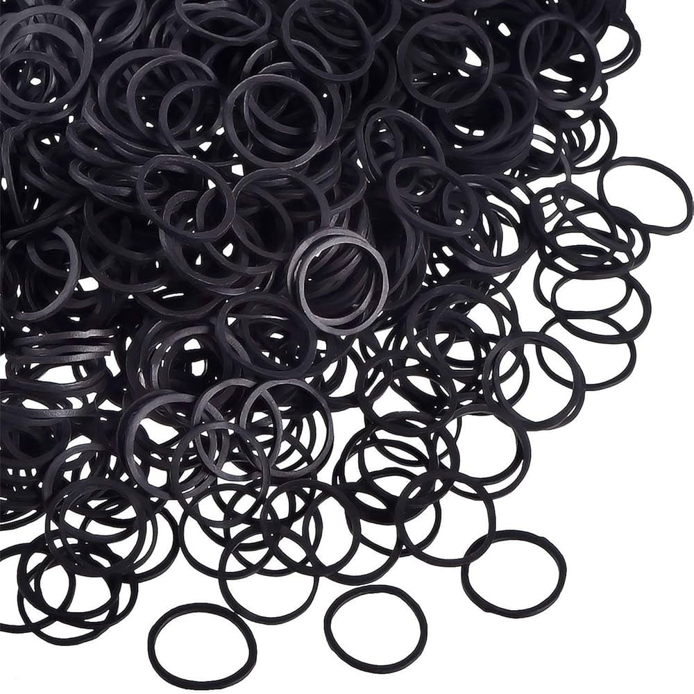 1000 Mini Rubber Bands Soft Elastic Bands for Kid Hair Braids Hair | Amazon (US)