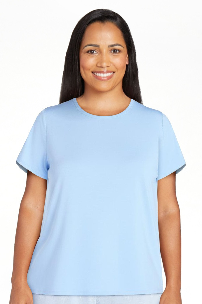 Joyspun Women’s Scoop Neck Sleepwear Modal Tee with Short Sleeves, Sizes S-3X | Walmart (US)