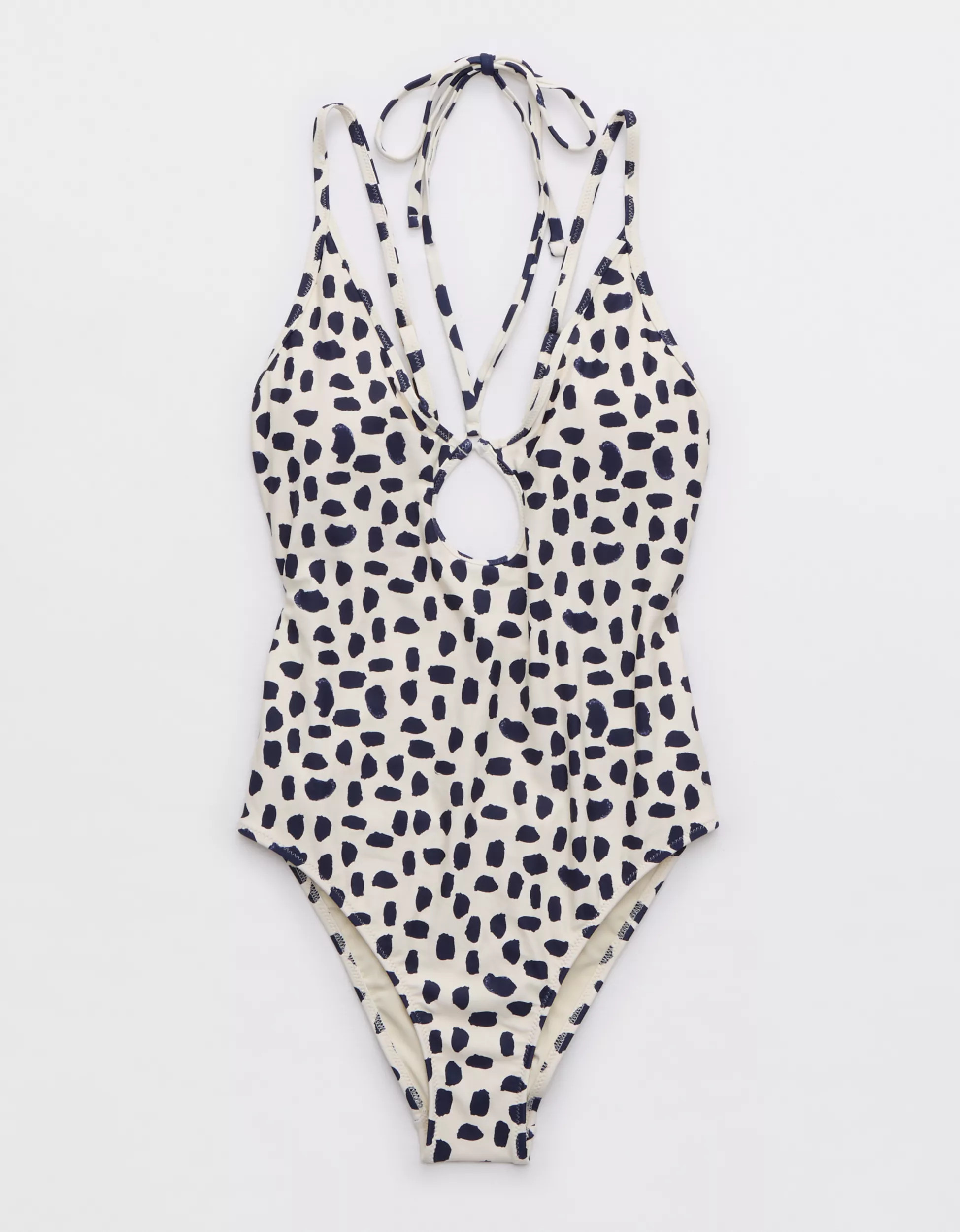 Aerie Keyhole Halter One Piece Swimsuit | Aerie