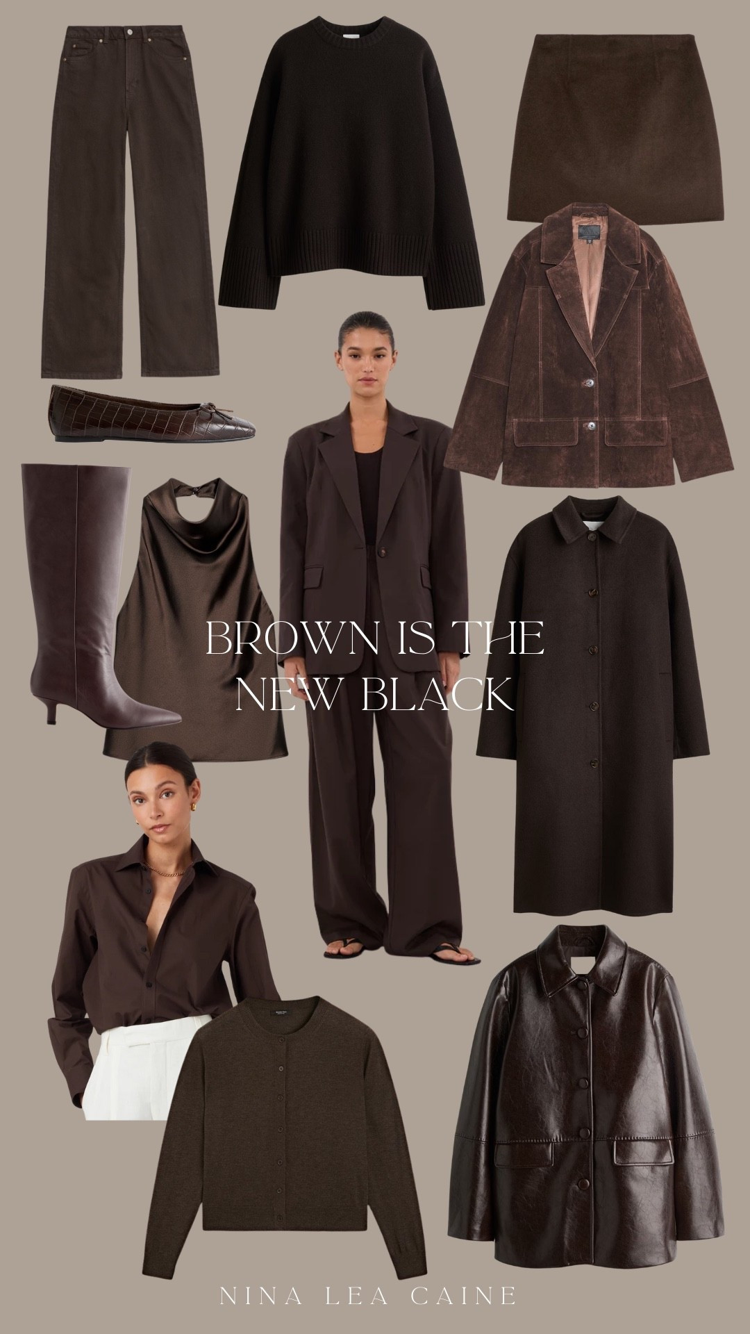 Brown is the new black 🐻 #brown #trending #autumnwintertrends #autumnwinter25