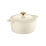 Tramontina Dutch Oven Cast Iron 5.5 Qt Latte with Gold Stainless Steel Knob, 80131/085DS | Amazon (US)