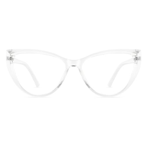 PANNER Blue Light Blocking Glasses Women Bluelight Blocker Computer Cateye Clear Cat Eye Eyeglasses Frame(Clear) | Amazon (US)