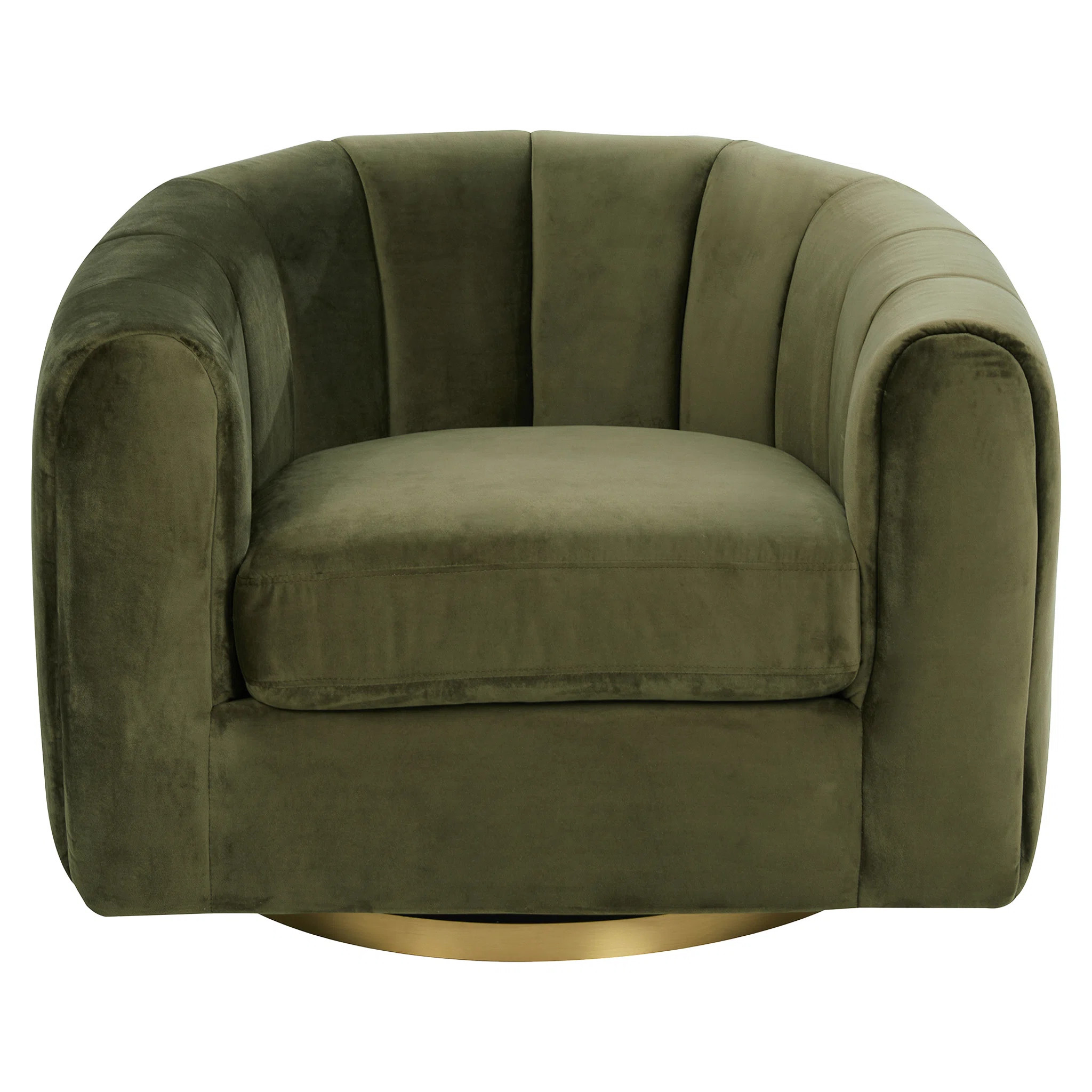 Mercer41 Corjan 36.22'' Wide Tufted Velvet Swivel Barrel Chair | Wayfair | Wayfair North America