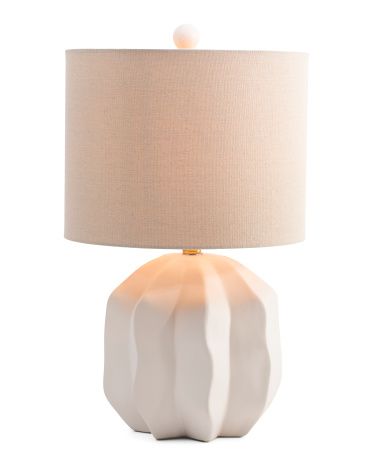 23in Ribbed Ceramic Table Lamp | TJ Maxx