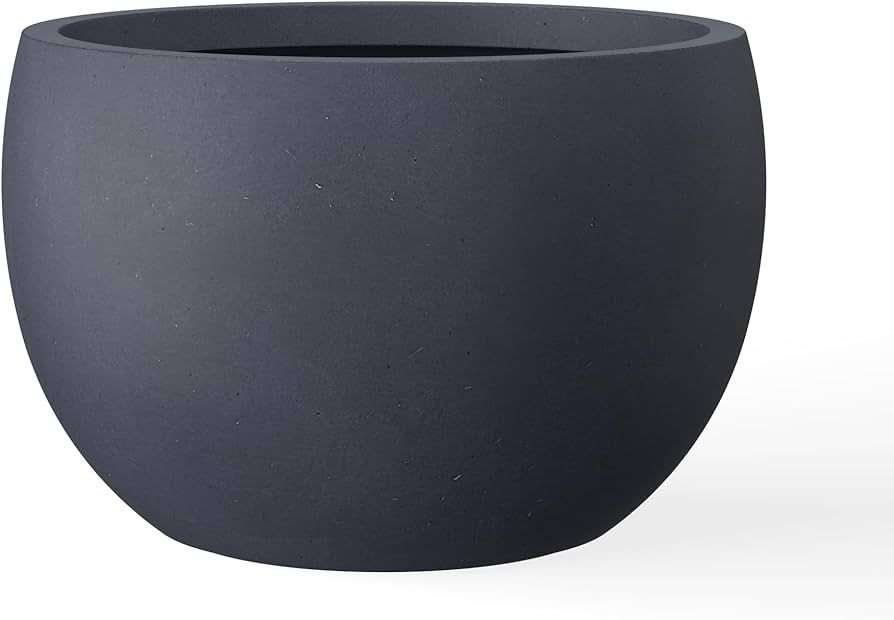 Kante 15.7" Dia Round Concrete Planter, Outdoor/Indoor Large Bowl Plant Pots with Drainage Hole a... | Amazon (US)