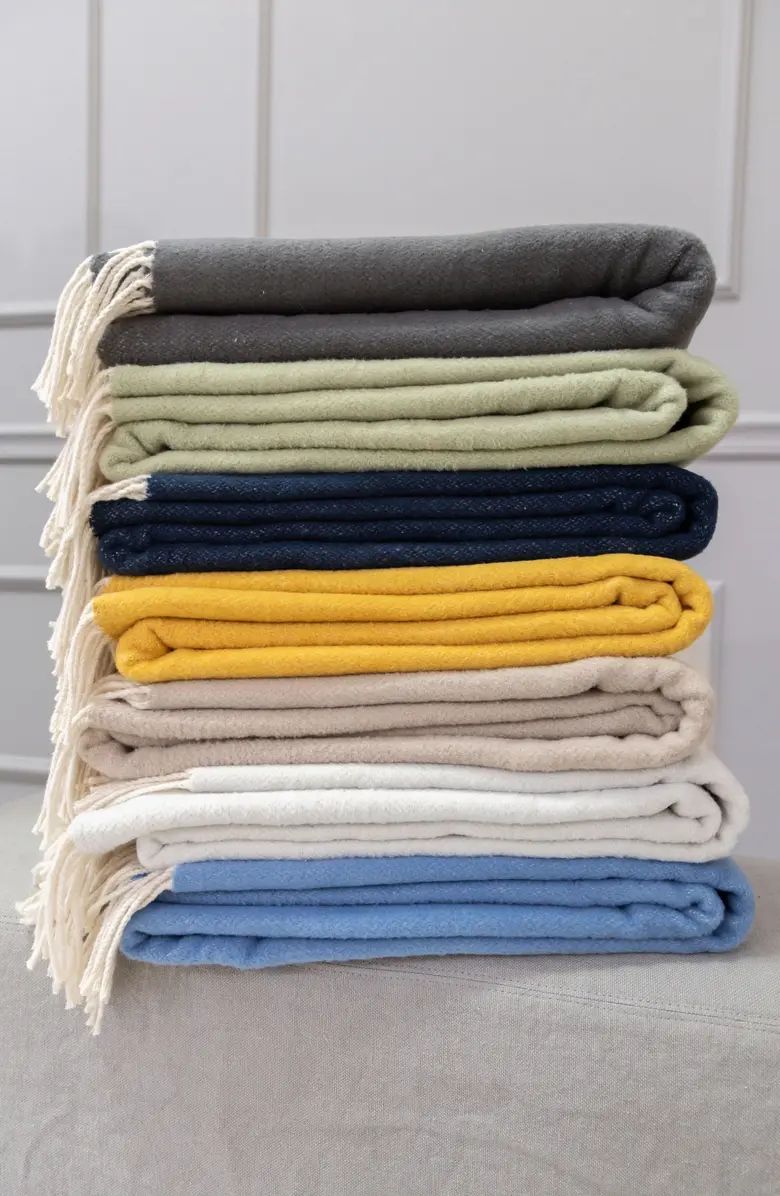 Pom Pom at Home Billie Fringe Cotton Throw Blanket | Nordstrom | Nordstrom