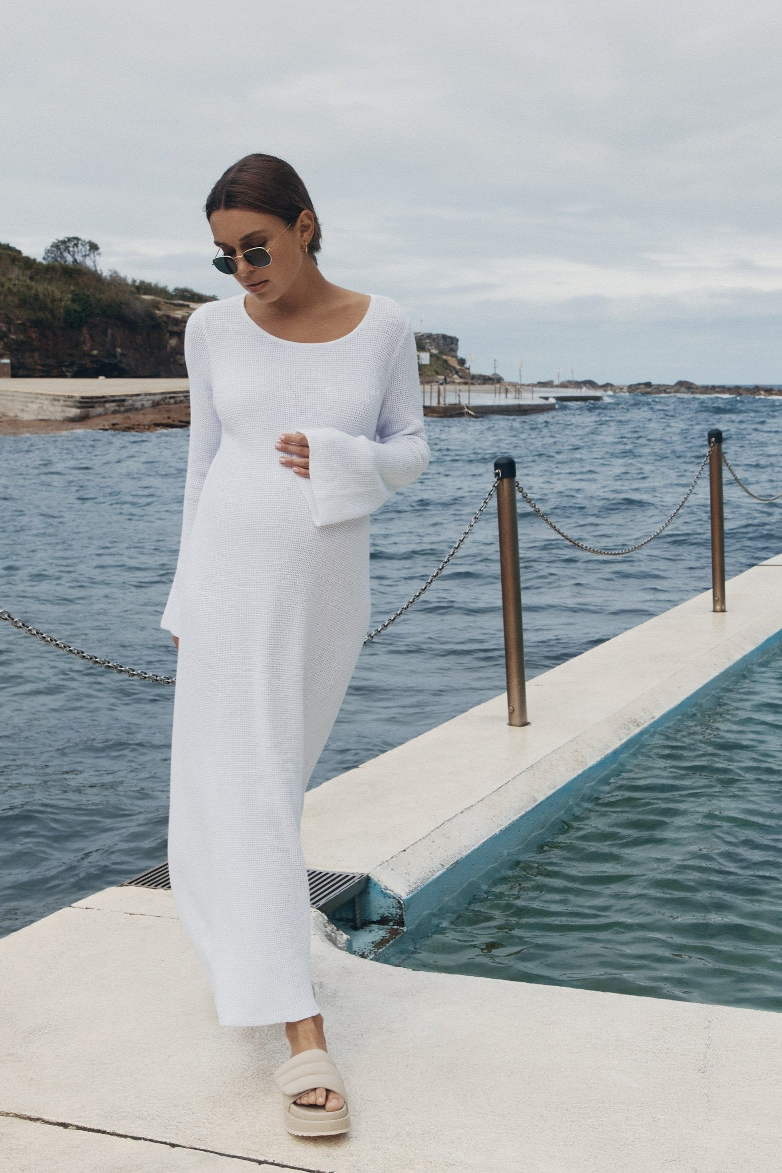 Sabine Reversible Dress (White) | Legoe Heritage Maternity APAC