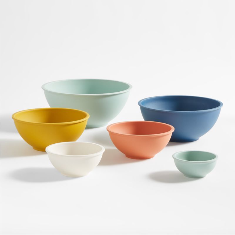 Aubin Melamine Colorful Bowls, Set of 6 + Reviews | Crate & Barrel | Crate & Barrel