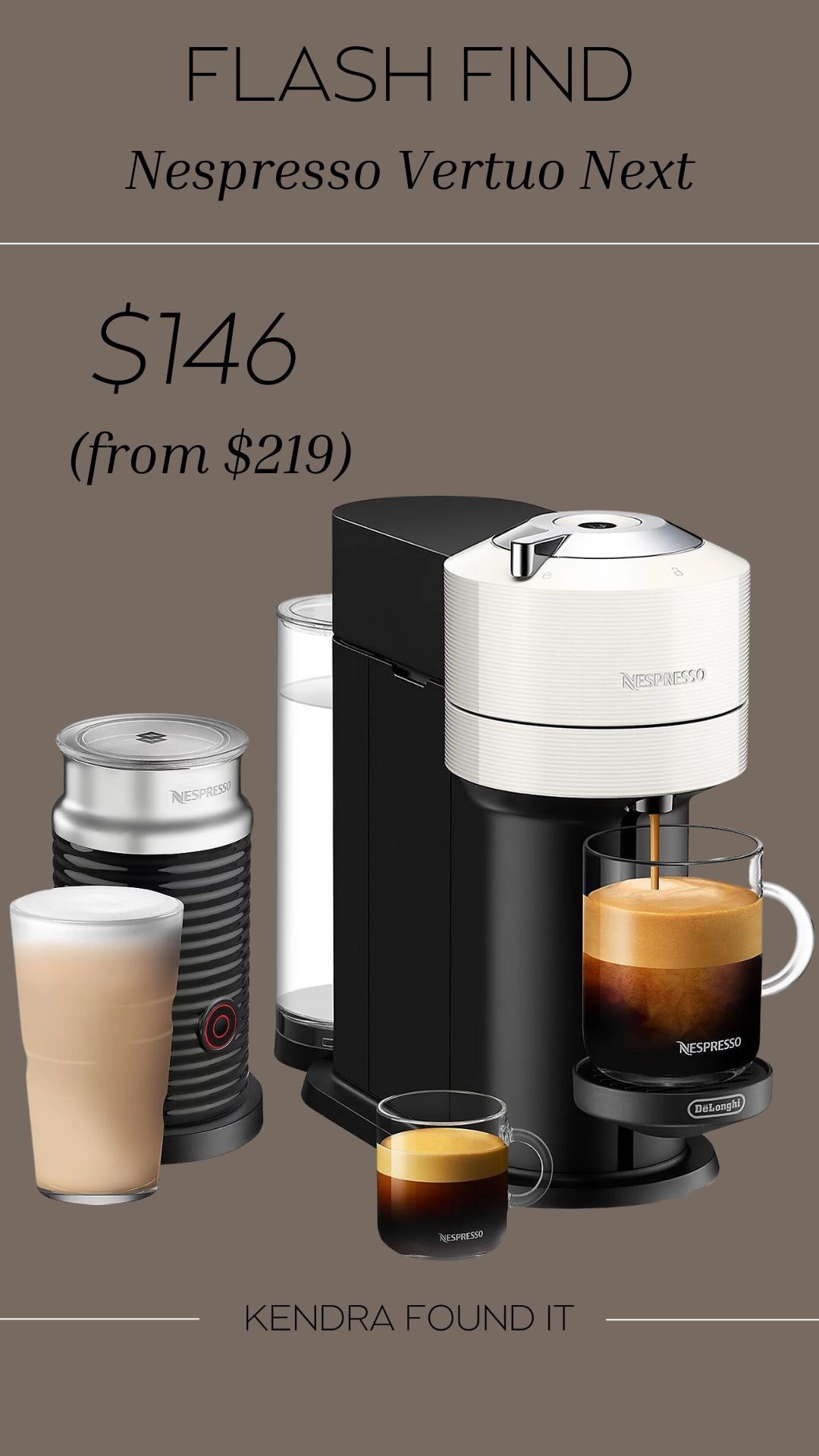 If you’ve been wanting to upgrade your at-home coffee setup, the Nespresso Vertuo Next is on sale for $146 right now (with the frother included), which is one of the best prices I’ve seen. It makes both coffee and espresso with one button, and the frother gives you that café-style foam without any effort.
I like that this machine has a really minimalist countertop look — clean lines, compact footprint, and it fits into a neutral kitchen without being bulky or loud. The coffee pods also brew with a really smooth, rich crema, so you get that “coffee shop at home” taste without needing a full setup.
If you’re someone who wants better coffee at home, wants to spend less on daily café runs, or just likes having a coffee ritual that feels elevated but effortless, this is such a good sale to catch. It would also make a great Christmas or holiday gift! 

#LTKHome #LTKGiftGuide #LTKSaleAlert