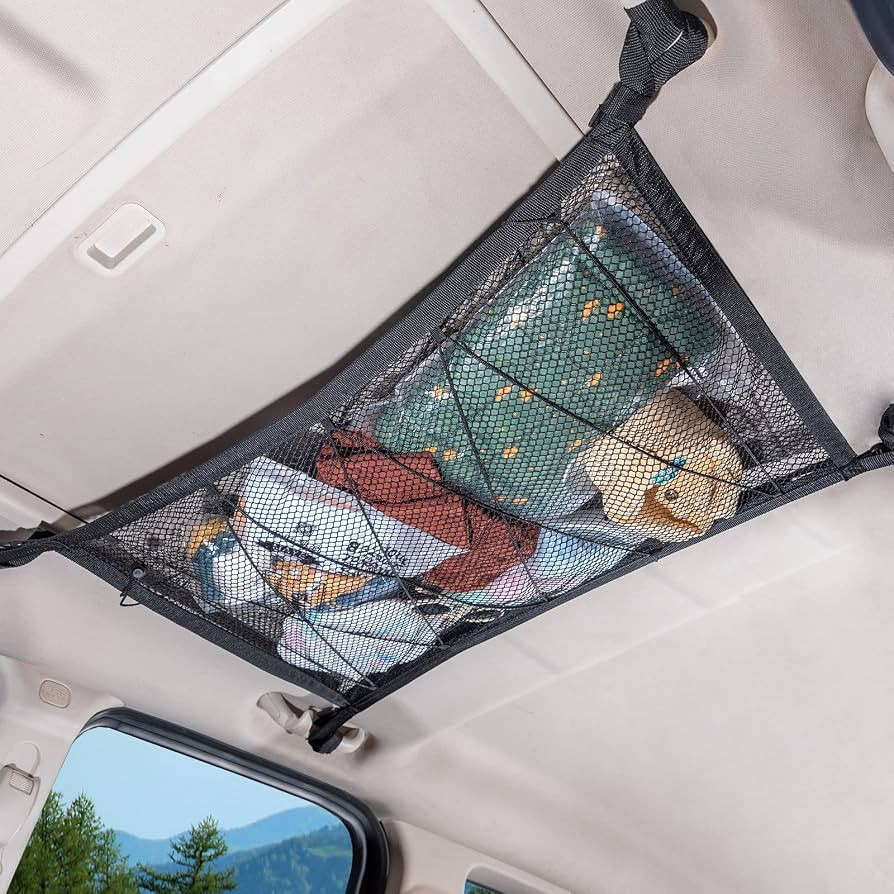 Car Ceiling Cargo Net 35.4" x 23.6", Double Layer Roof Storage Organizer for SUV,Overhead Mesh Ho... | Amazon (US)
