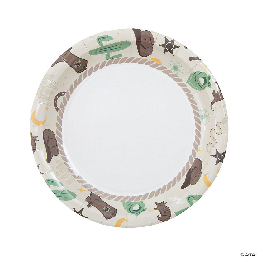 Western Icons Paper Dessert Plates - 8 Ct. | Oriental Trading Company
