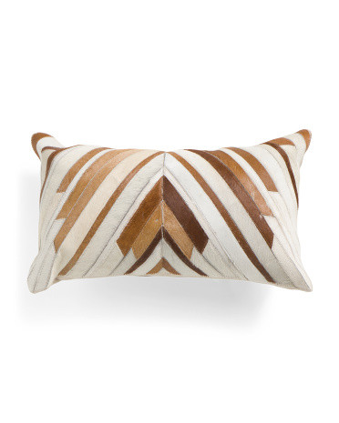 12x20 Hair On Hide Leather Pillow | TJ Maxx