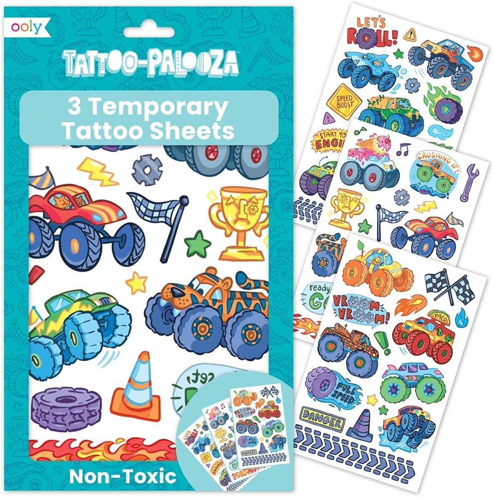 OOLY Tattoo-Palooza Over 50 Safe Non-Toxic Temporary Tattoos for Kids, Fake Tattoos as Party Favo... | Amazon (US)