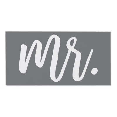 Personalization Mall Mr. & Mrs. Beach Towel, 30" x 60", Gray, Mr. | Target