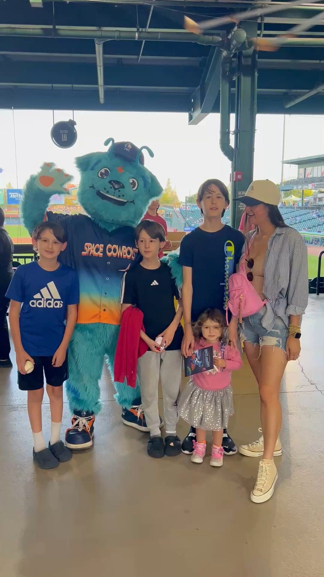 We stopped by the local minor league game for a family night out. baseball game outfit. Baseball cap outfit. Use code JENNIMETZ  if you are local to Houston on Getout pass purchase. ￼ my discount stacks on top of Any sale they have. ￼

#LTKmomlife #LTKSeasonal #LTKootd