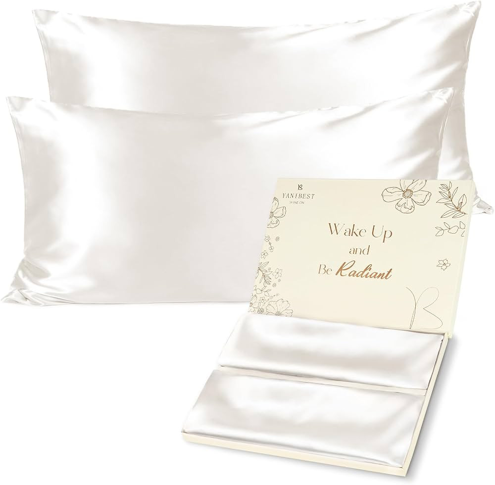 YANIBEST Satin Pillowcase, King Size Pillow Cases Set of 2 - Silk Pillow Cases for Hair and Skin ... | Amazon (US)