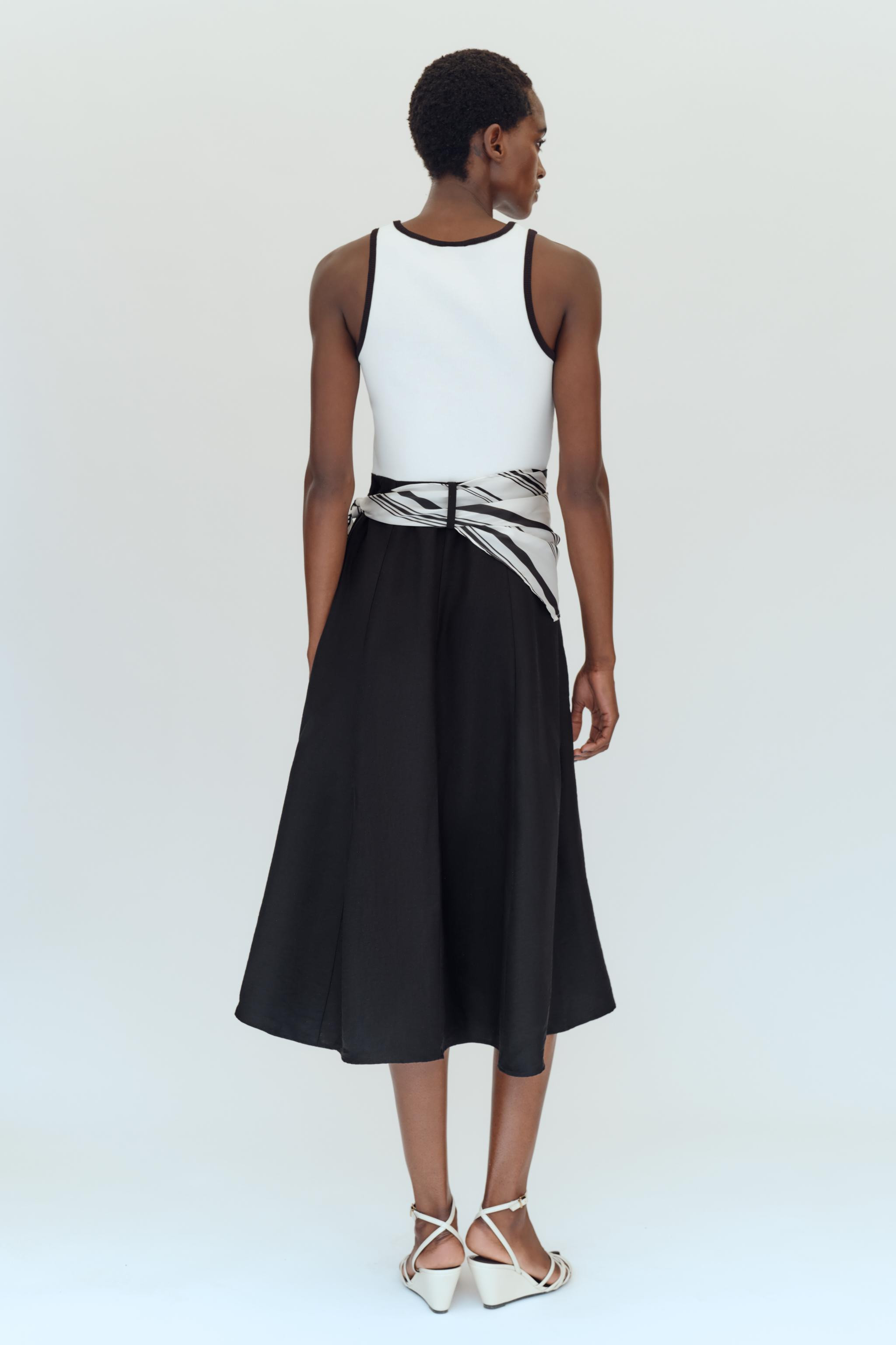 COMBINED SCARF MIDI DRESS | Zara Canada