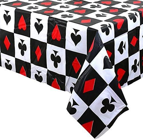 Casino Poker Themed Birthday Party Decorations -Plastic Table Cover for Arts & Crafts, Poker Patr... | Amazon (US)