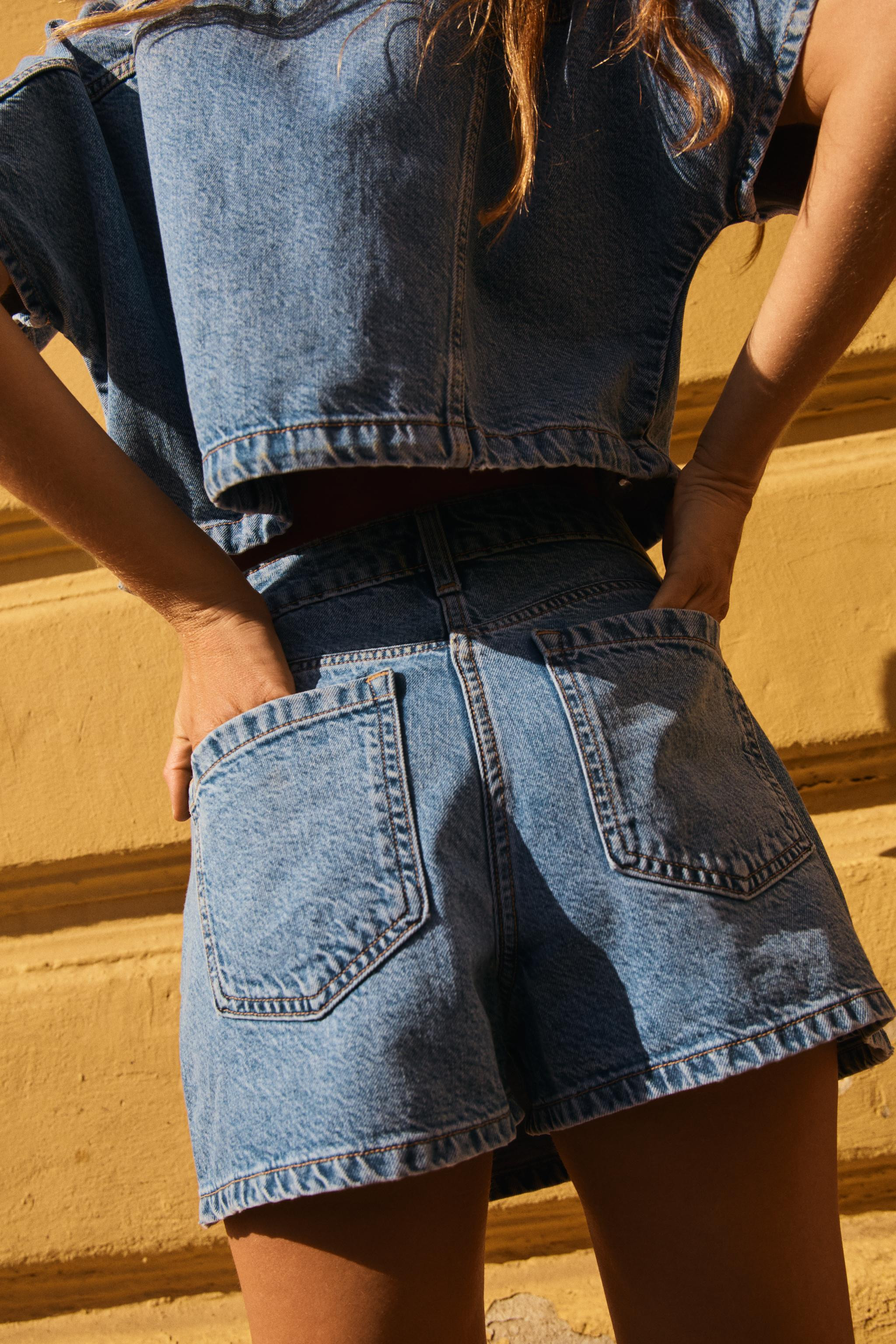Z1975 WRAP DENIM SKORT | Zara US