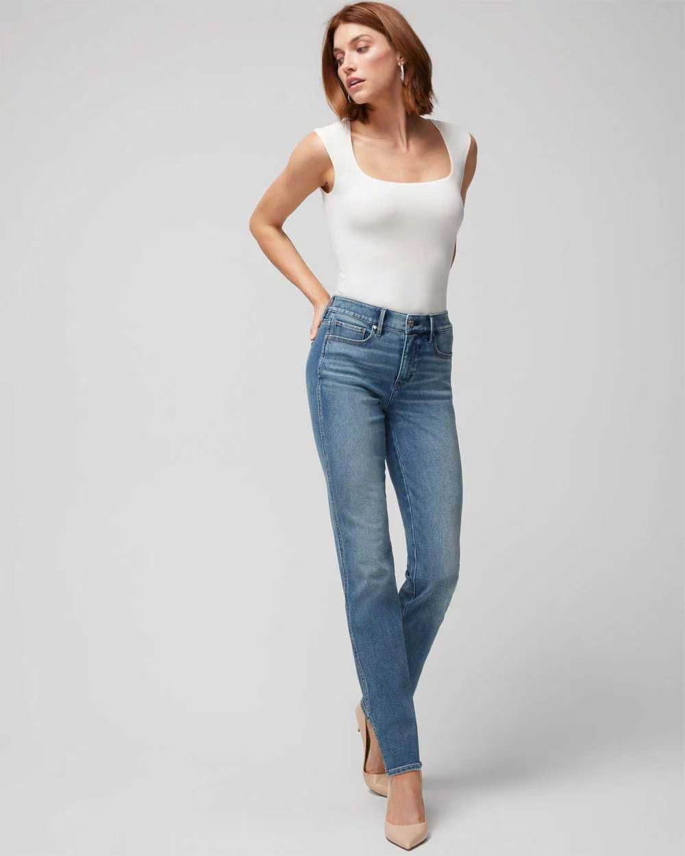 High-Rise Sculpt Straight Jeans | White House Black Market