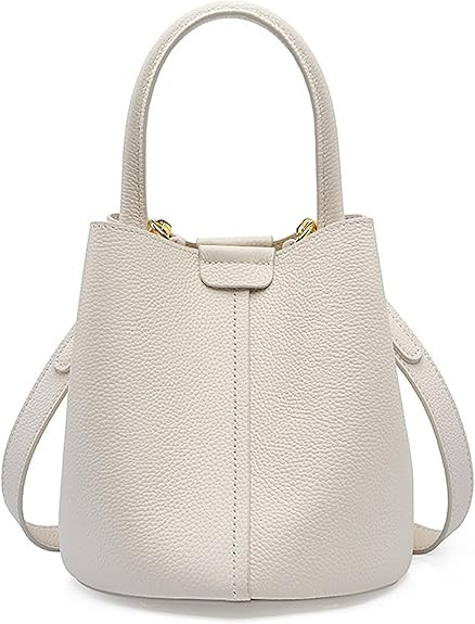 Bucket Bags for Women, Genuine Leather Crossbody Bags, Top-handle purses with an Adjustable Strap | Amazon (US)