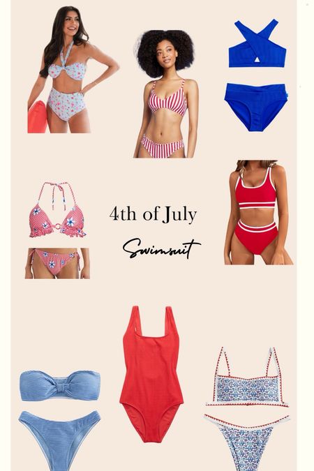 Swimsuits for the 4th of July! Lots of cute general ones that can be used after the 4th too! 

#LTKSummerSales #LTKSeasonal #LTKSwim
