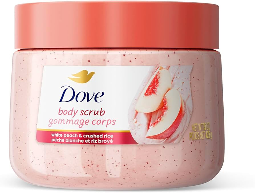 Dove White Peach & Crushed Rice Body Scrub Exfoliates and Deeply Nourishes for Smooth, Radiant Sk... | Amazon (US)