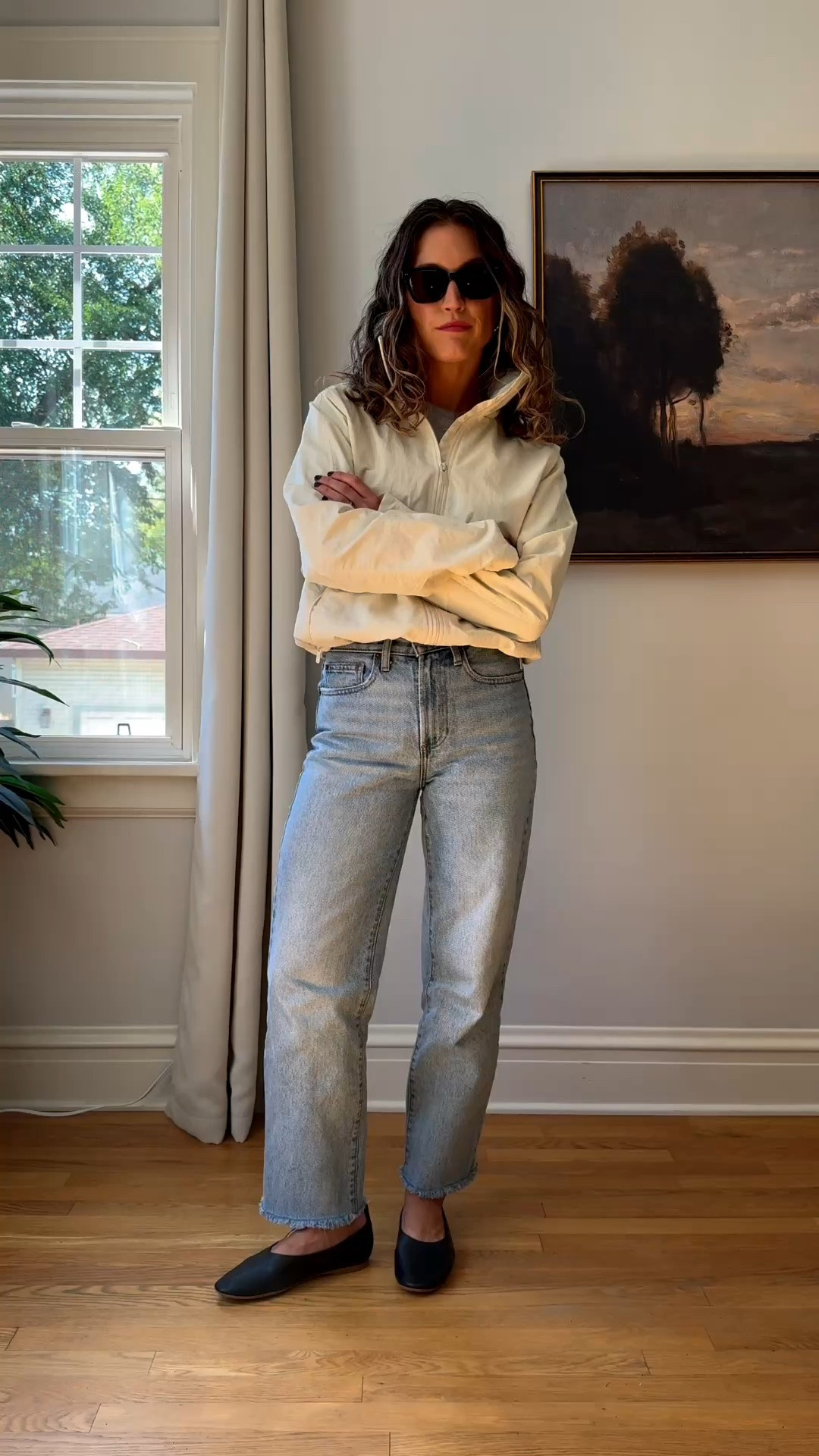 Two Casual Looks for the Weekend from @Quince 

Look One:

100% Organic Cotton Boxy Crewneck Tee - I sized up to the small
Bella Rigid Straight Jeans in Powder Blue - TTS
IIalian Leather Glove Ballet Flat - TTS
Water Repellent Windbreaker Jacket - TTS

Look Two:

Everyday Fleece Crew in Linen - I sized up to the small
Bella Rigid Straight Jeans in Horizon Blue - TTS
Italian Suede Gum Sole Sneaker in Birch - TTS
100% Leather Oversized Bomber Jacket in Distressed Brown - TTS for an oversized fit

#quincepartner

#LTKmomlife #LTKOver40 #LTKPetite