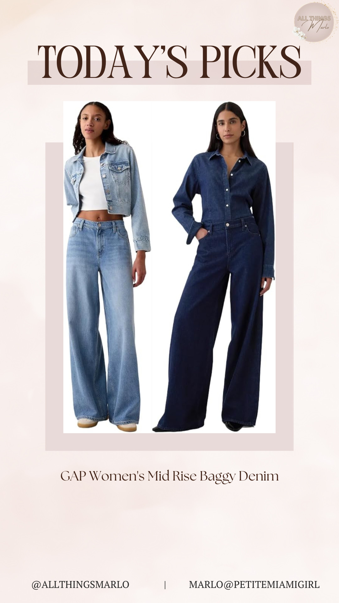 GAP Women's Mid Rise Baggy Denim 

 #LTKSeasonal #LTKStyleTip #LTKTravel