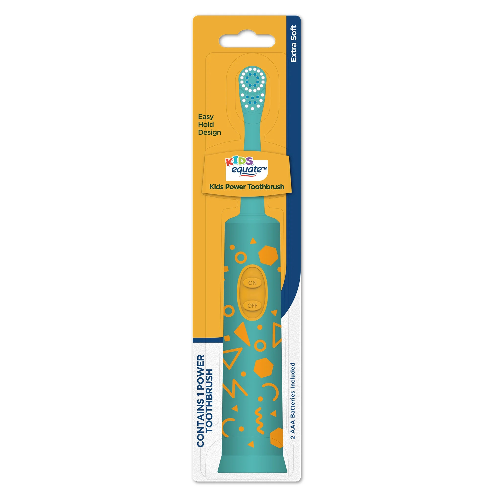 Equate Kids Power Toothbrush, Battery Powered, Extra Soft Bristles, Easy Hold Design, Kids, 1 Cou... | Walmart (US)
